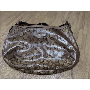 Gucci Metallic Brown Hobo Bag